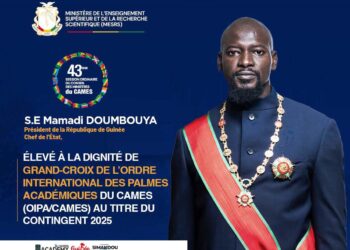 CAMES : le président Mamadi Doumbouya élevé à la prestigieuse dignité de Grand-Croix des Palmes académiques africaines