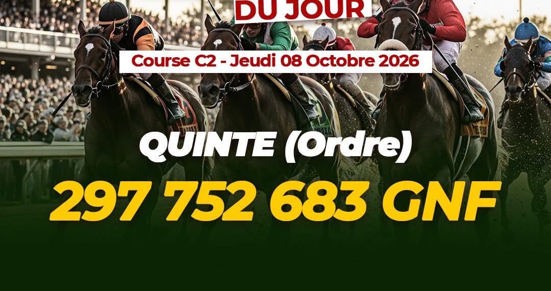 LONAGUI : près de 298 millions GNF en jeu ce jeudi, un jackpot exceptionnel annoncé au PMU